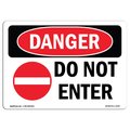 Signmission Safety Sign, OSHA Danger, 7" Height, 10" Width, Aluminum, Do Not Enter, Landscape OS-DS-A-710-L-2176